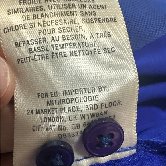 Maeve by Anthropology Elegant Blue Women's Top with Lace Detailing - Picture 8 of 8